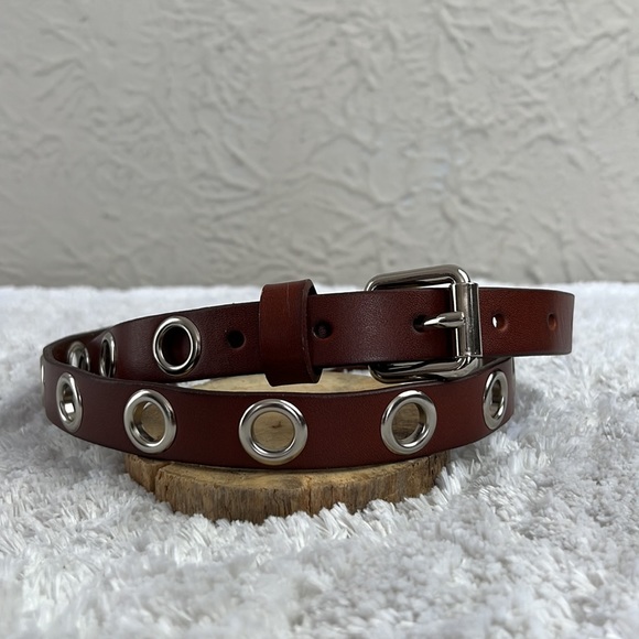 Rebecca Minkoff Accessories - Rebecca Minkoff Diana Leather And Grommet Skinny Belt